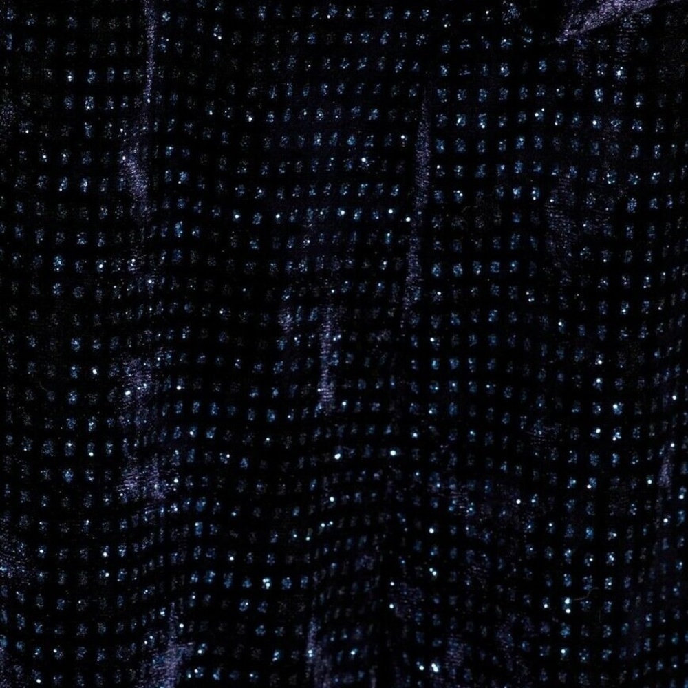 Chelsea28 Jumpsuit Blue Sparkle Wide Leg Velvet - Picture 5 of 5